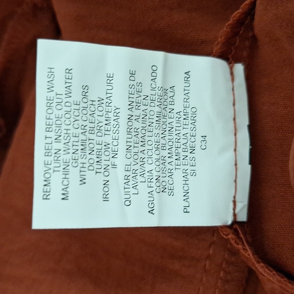 As U Wish "NEW" Juniors' Rust Boho Belted Cargo Jumpsuit Overalls Size L - Picture 13 of 14